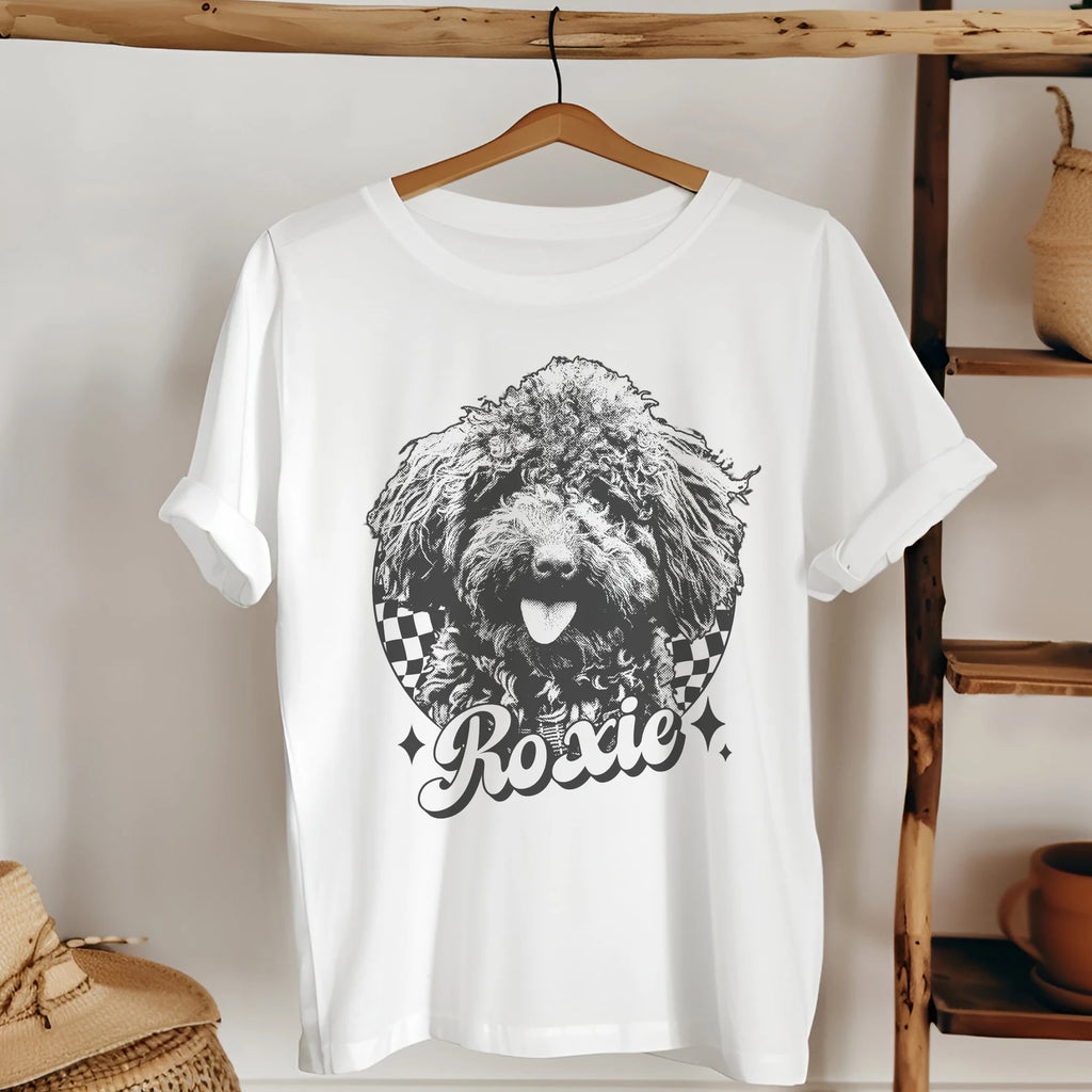 愛犬・愛猫のヴィンテージ風写真を 世界に一枚だけのTシャツに 「Black and White」