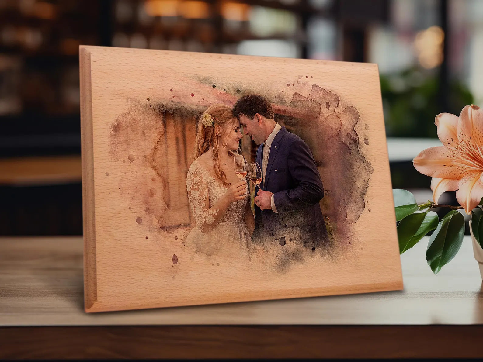 木製のカスタム写真