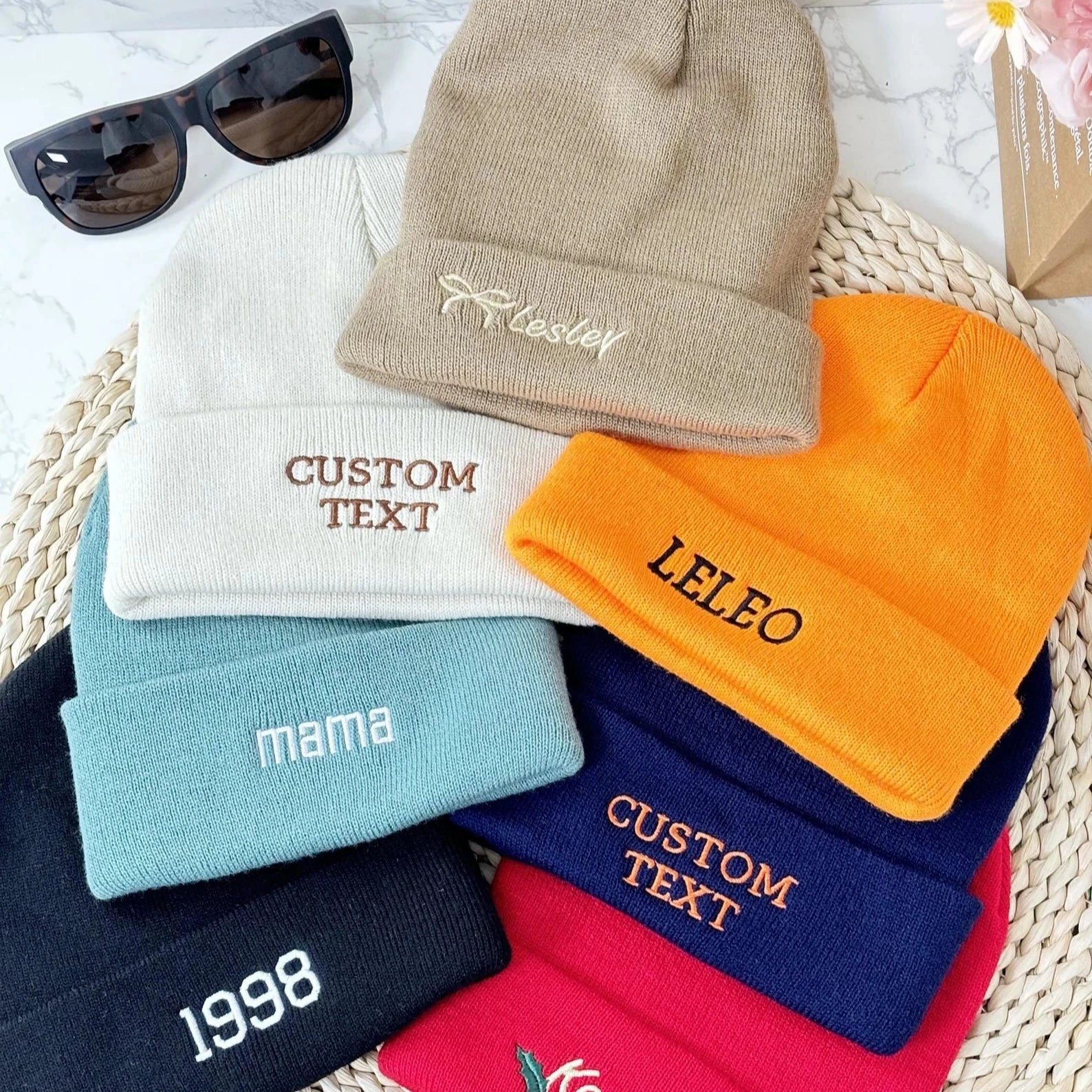 子供用·大人·オーダーメイド·ニット帽·好きなテキストを追加しました【刺繍】🎵秋冬必須 - Fallook