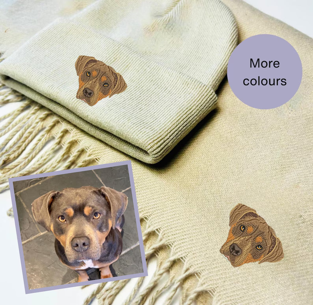 オーダーメイド·ニット帽·かわいいペットのアイコンです【刺繍】🎵秋冬必須 - Fallook