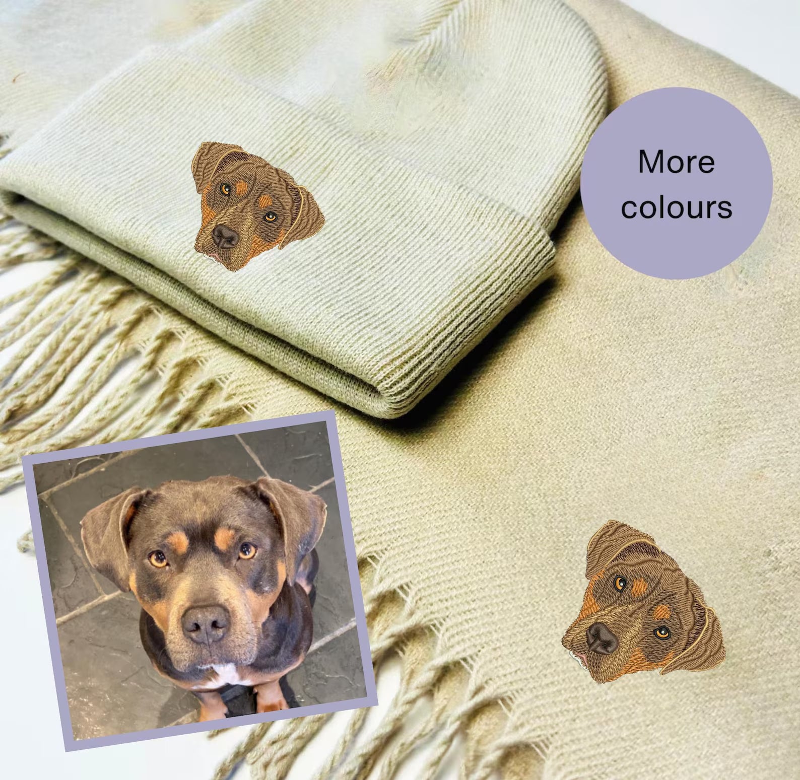 オーダーメイド·ニット帽·かわいいペットのアイコンです【刺繍】🎵秋冬必須 - Fallook