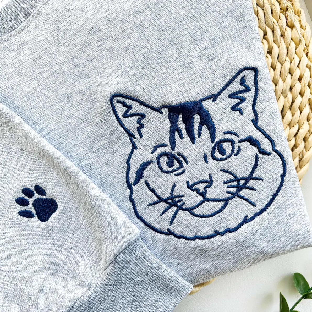 ❤️カスタマイズペット写真トレーナー 繊細な刺繡です