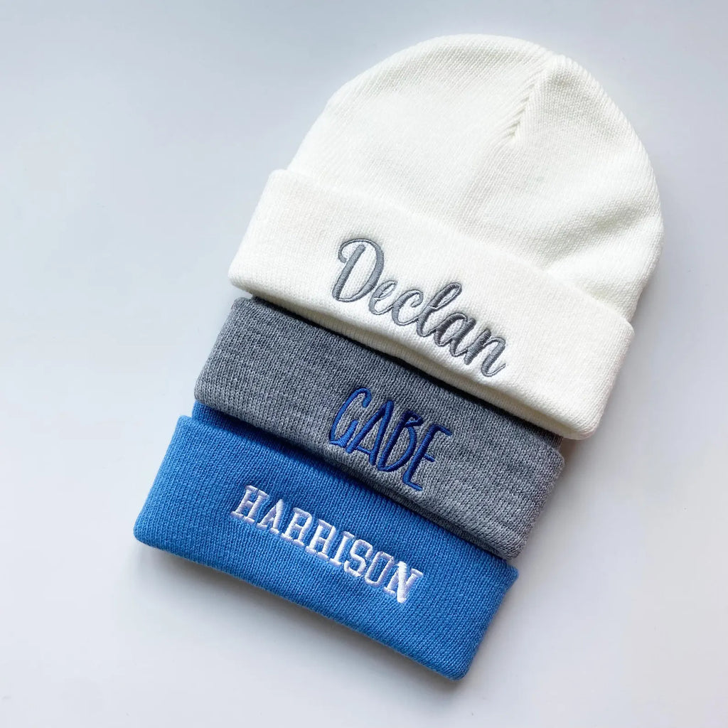 子供用·大人·オーダーメイド·ニット帽·好きなテキストを追加しました【刺繍】🎵秋冬必須 - Fallook