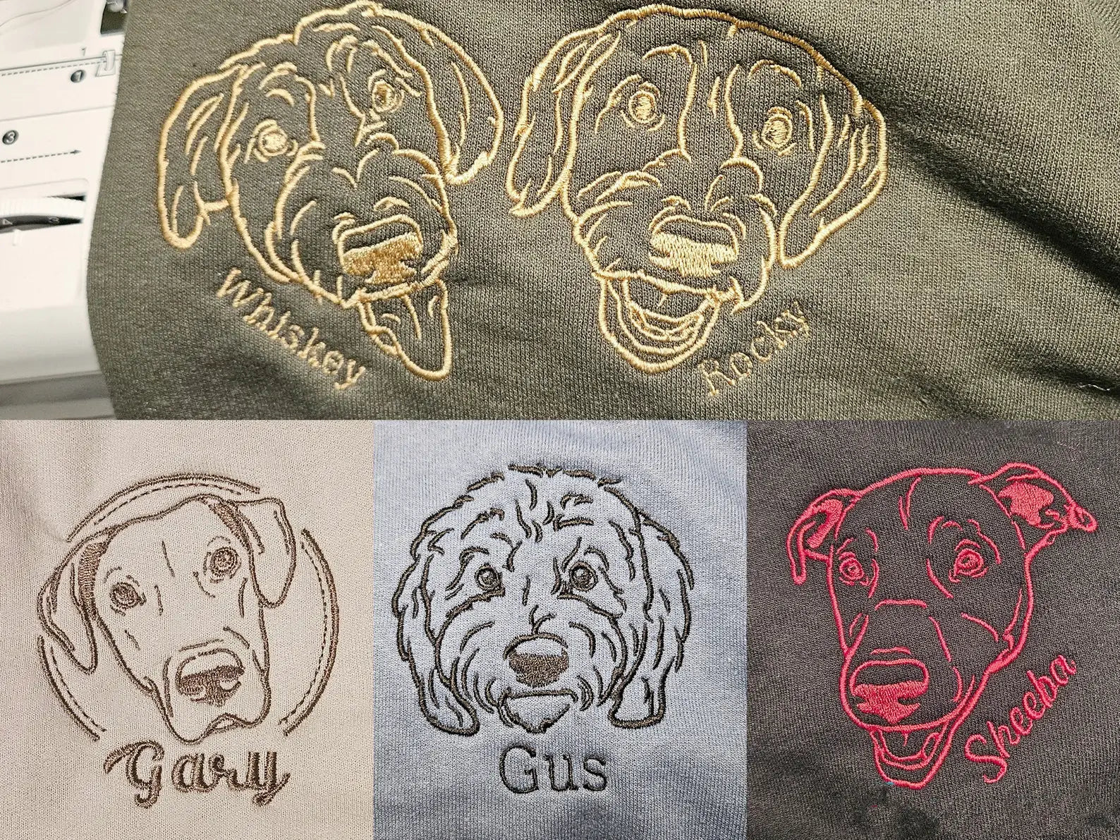 ❤️ペットの肖像刺繍（ラインドローイングスタイル）