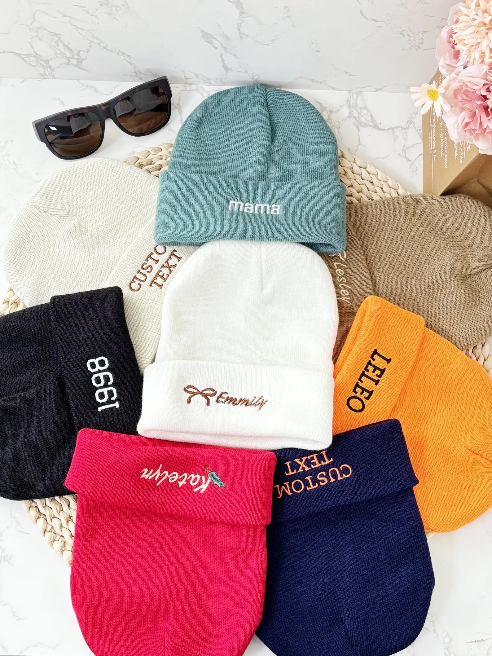 子供用·大人·オーダーメイド·ニット帽·好きなテキストを追加しました【刺繍】🎵秋冬必須 - Fallook