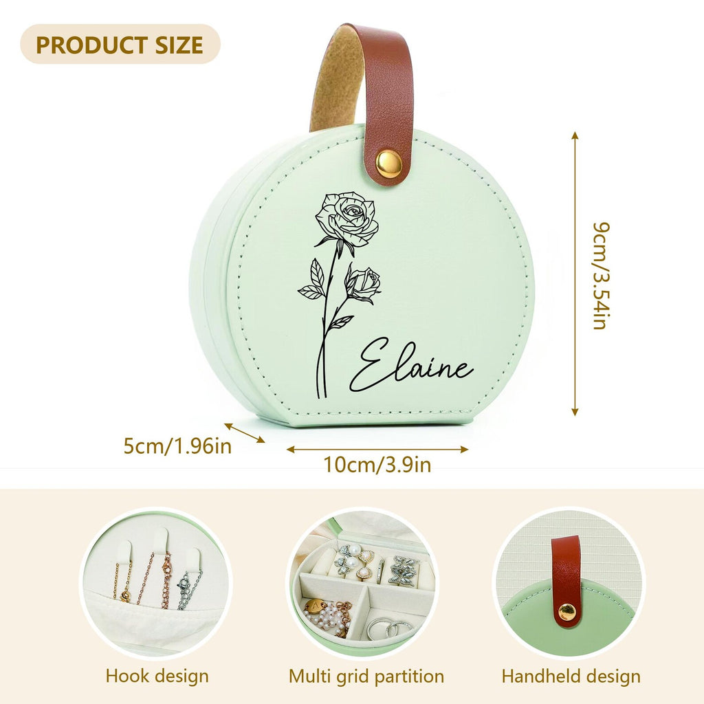 新作です!名入れ誕生花 アクセサリー収納ボックス♬  花かご型です シンプルフラワー