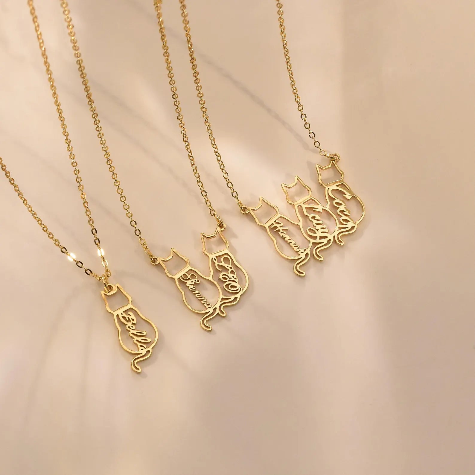 犬猫 名前入りのパーソナライズされたペット用ネックレス