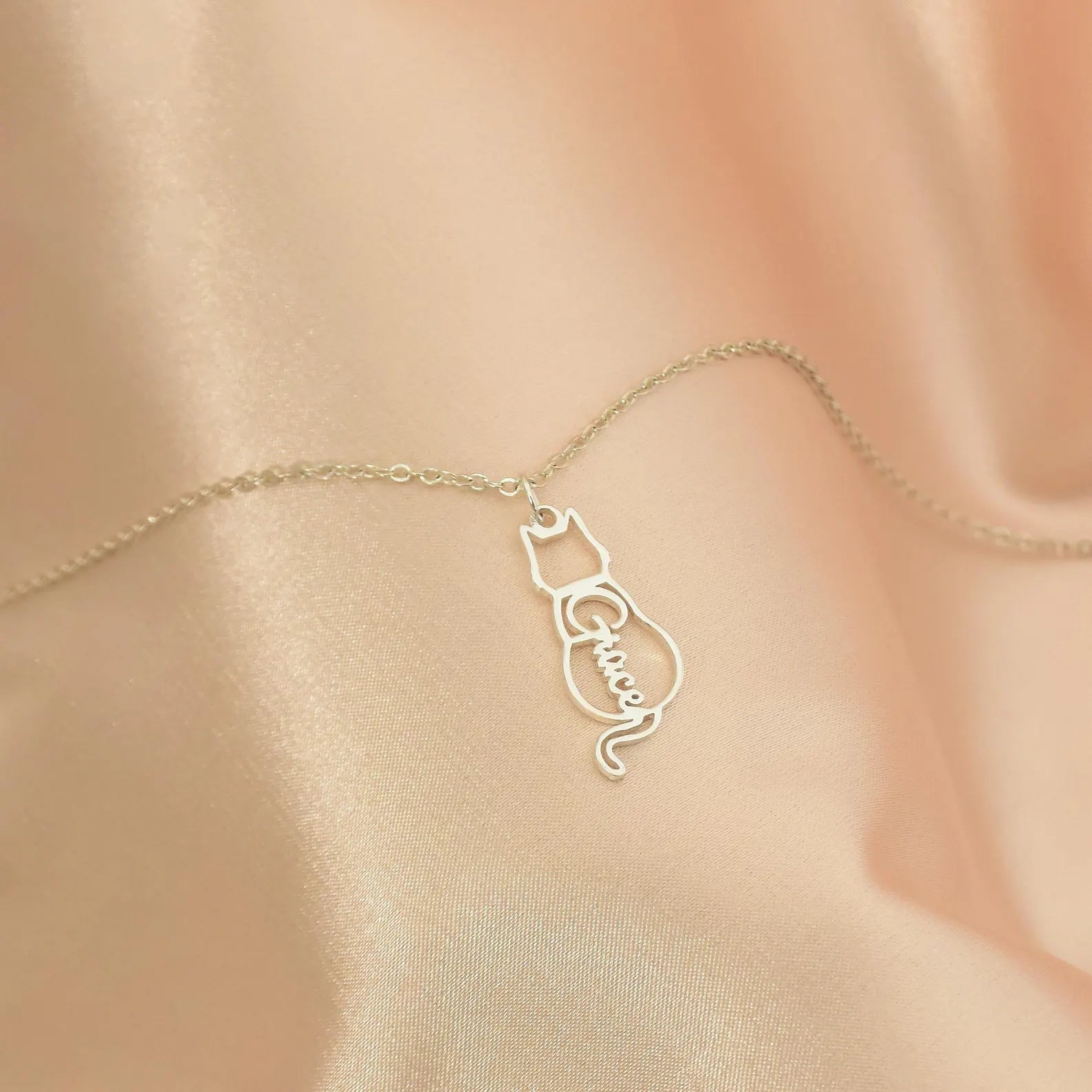 犬猫 名前入りのパーソナライズされたペット用ネックレス