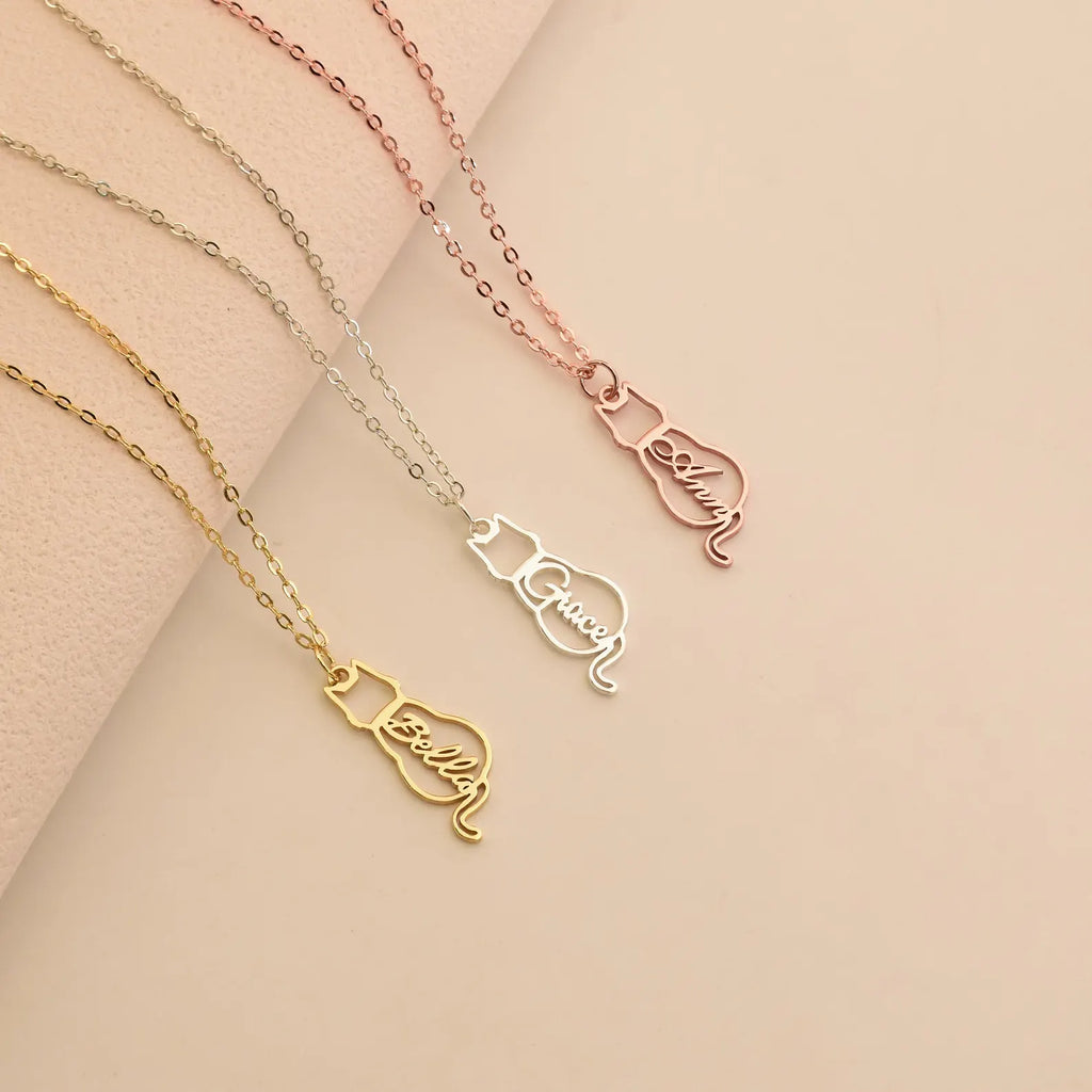 犬猫 名前入りのパーソナライズされたペット用ネックレス