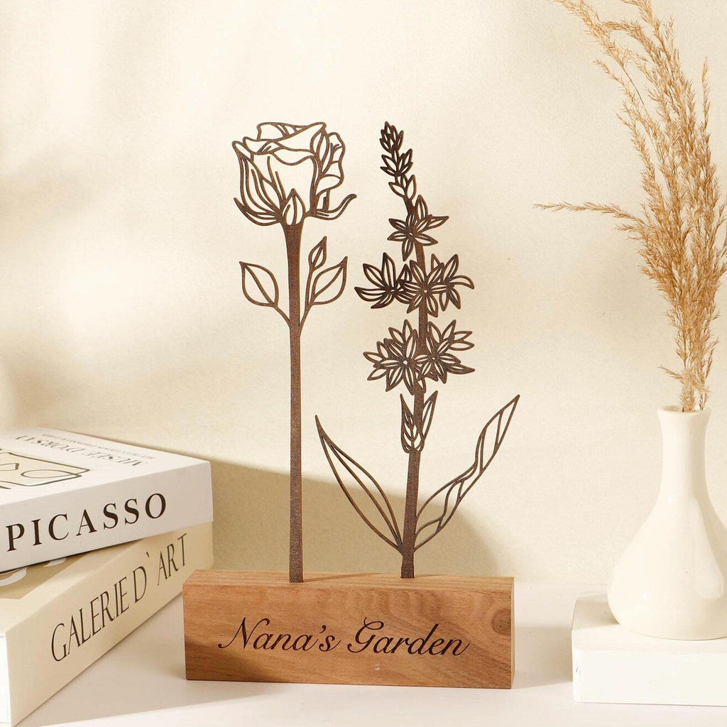 Birth Flower 誕生花 カスタムウッドバースフラワーガーデン