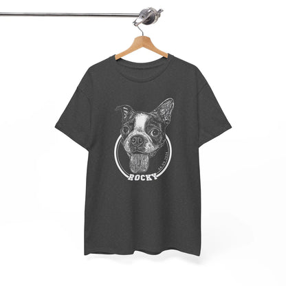 印絵 愛犬・愛猫ペット  写真オーダーメイドＴシャツ 線  大きな図案 「Black&White」