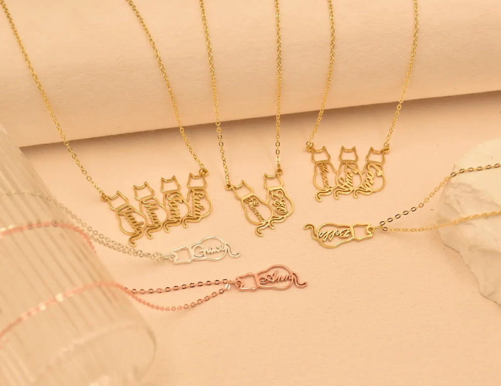 犬猫 名前入りのパーソナライズされたペット用ネックレス