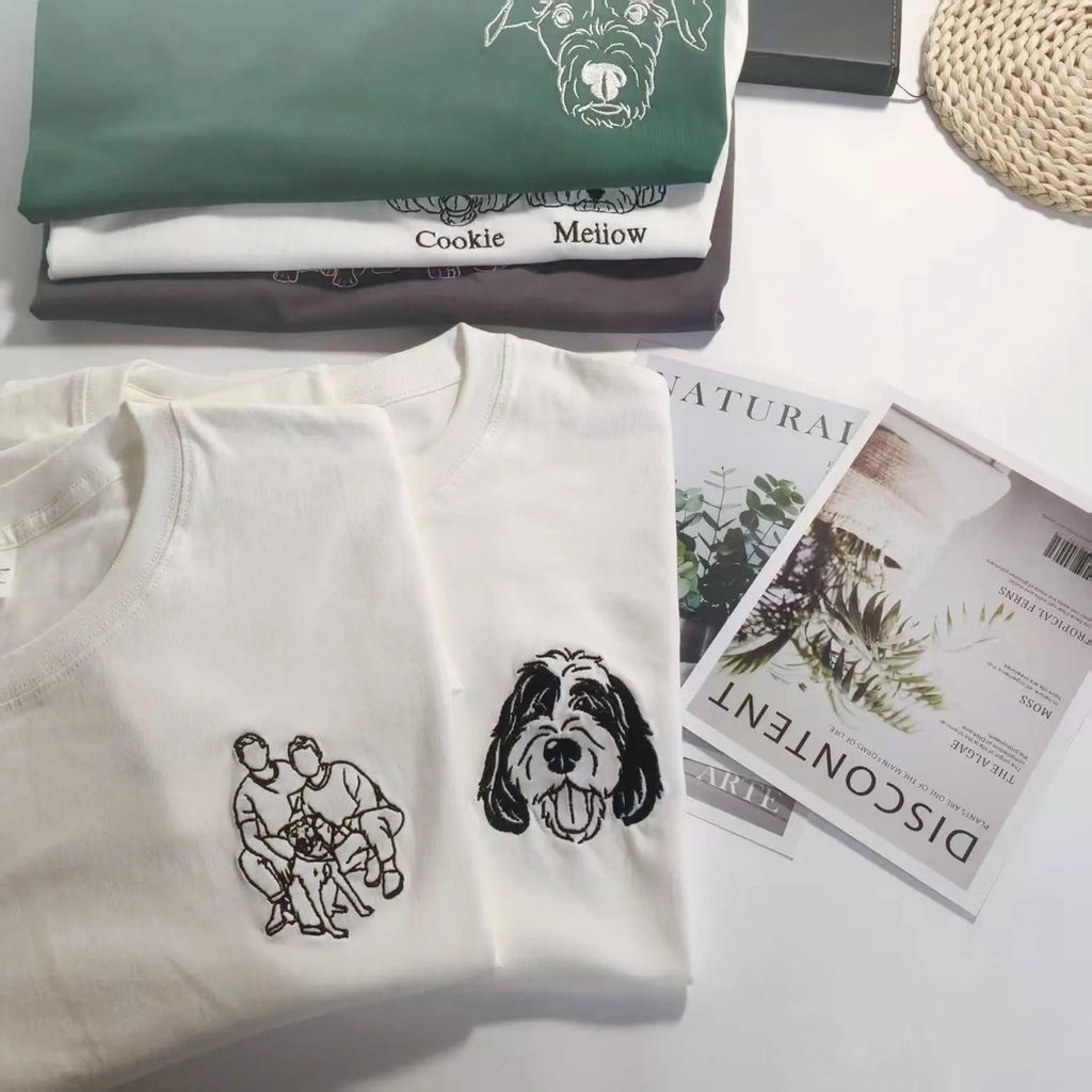 New Arrival! 刺繡です 写真オーダーメイドＴシャツ 愛犬・愛猫