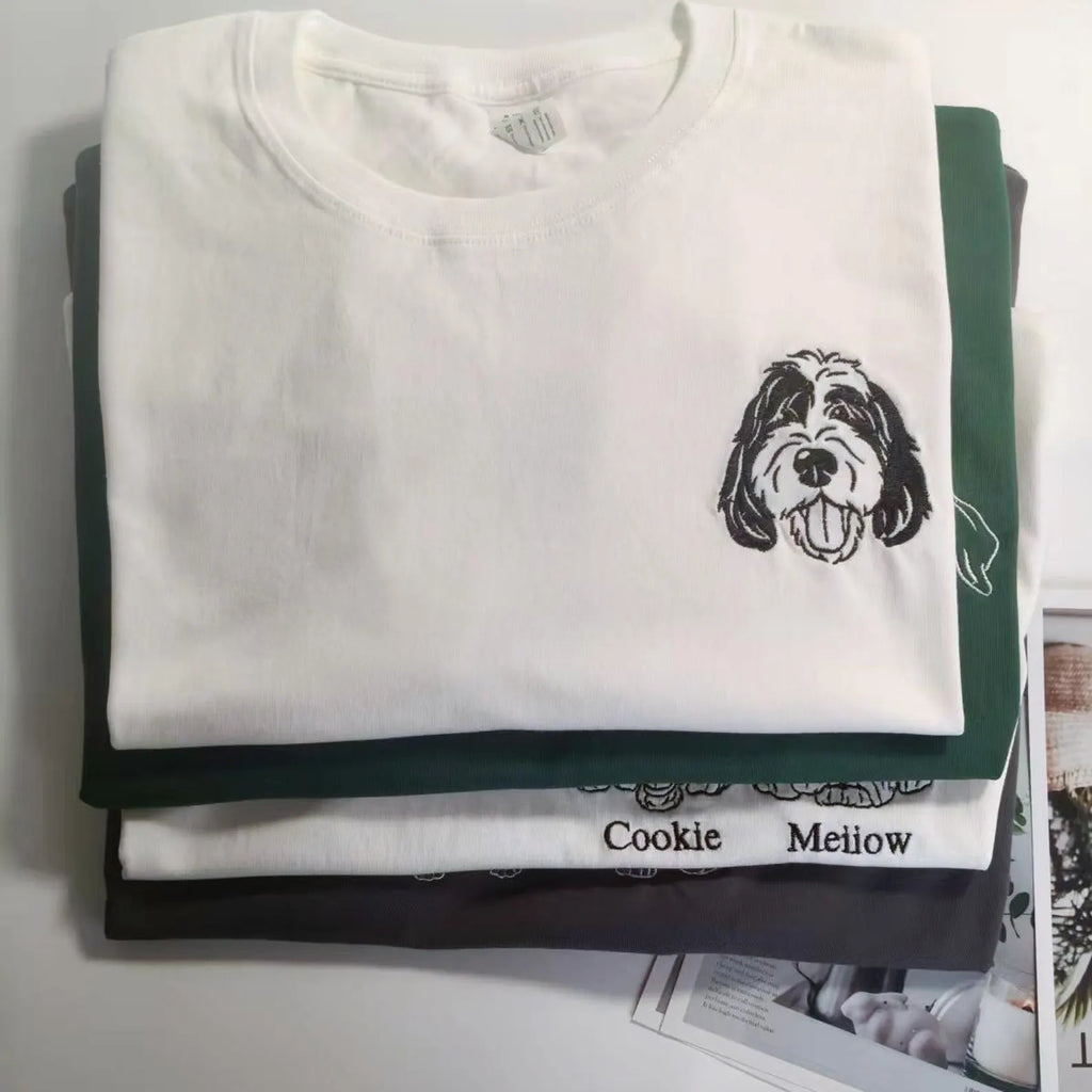 New Arrival! 刺繡です 写真オーダーメイドＴシャツ 愛犬・愛猫