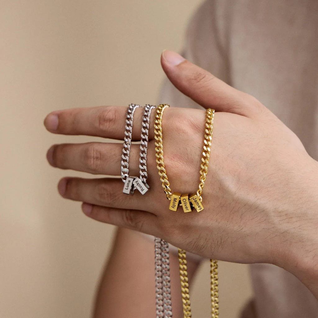 カスタムネームタグネックレス｜刻印入りメンズネックレス｜父の日ギフト