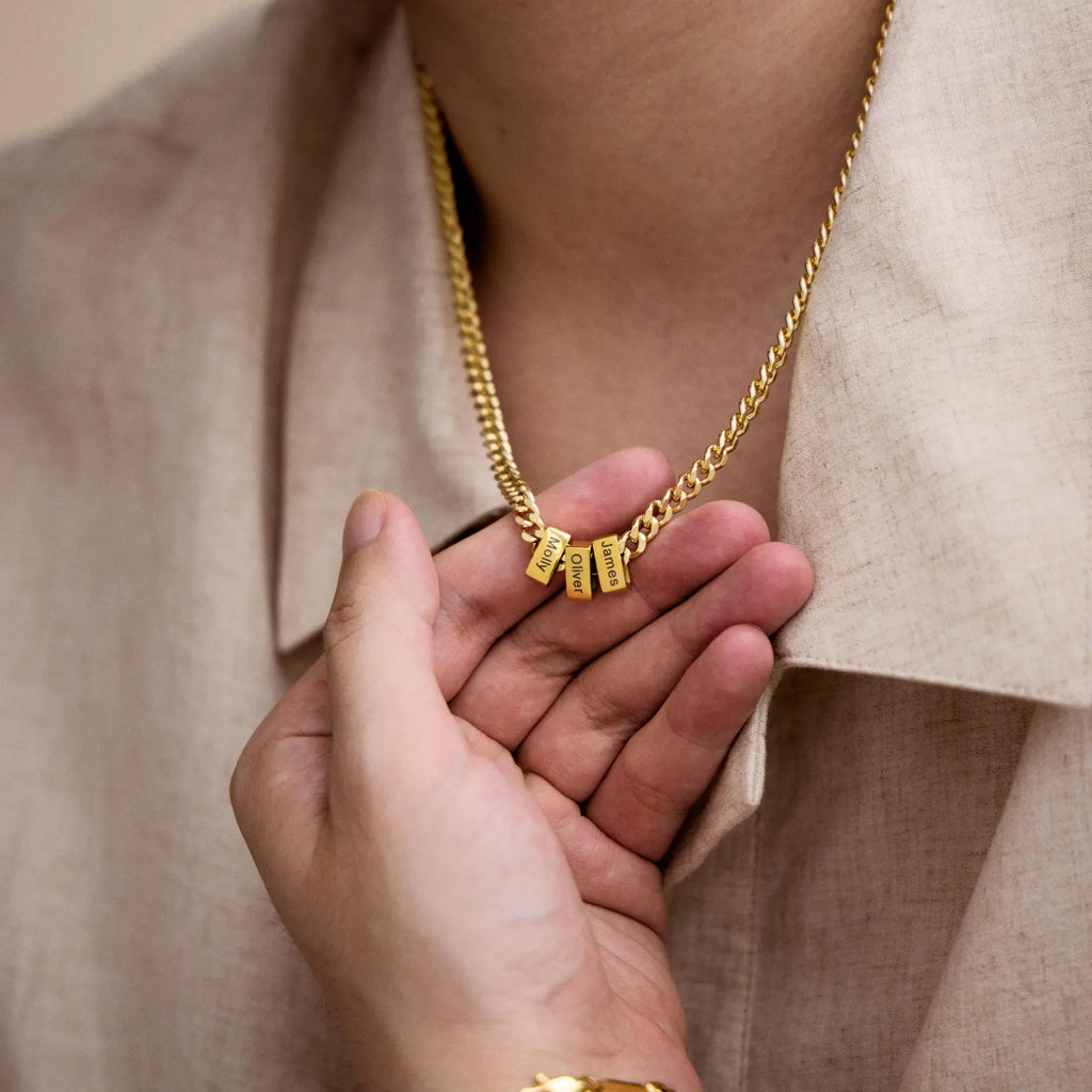 カスタムネームタグネックレス｜刻印入りメンズネックレス｜父の日ギフト