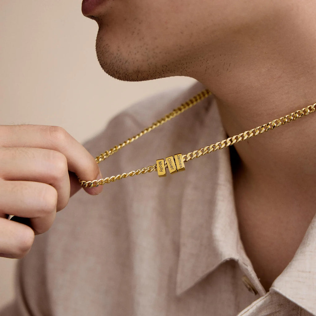 カスタムネームタグネックレス｜刻印入りメンズネックレス｜父の日ギフト