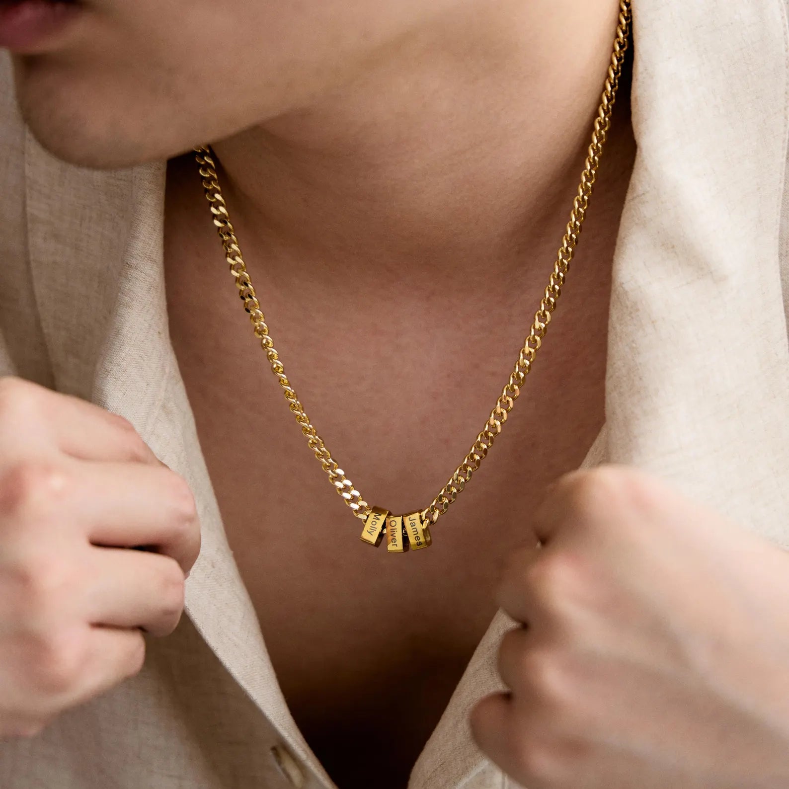 カスタムネームタグネックレス｜刻印入りメンズネックレス｜父の日ギフト