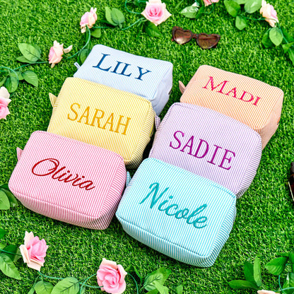 NEW ARRIVAL! 【名前刺繍】化粧ポーチ　収納　オーダー　カスタマイズ　プレゼント　旅行　バッグ