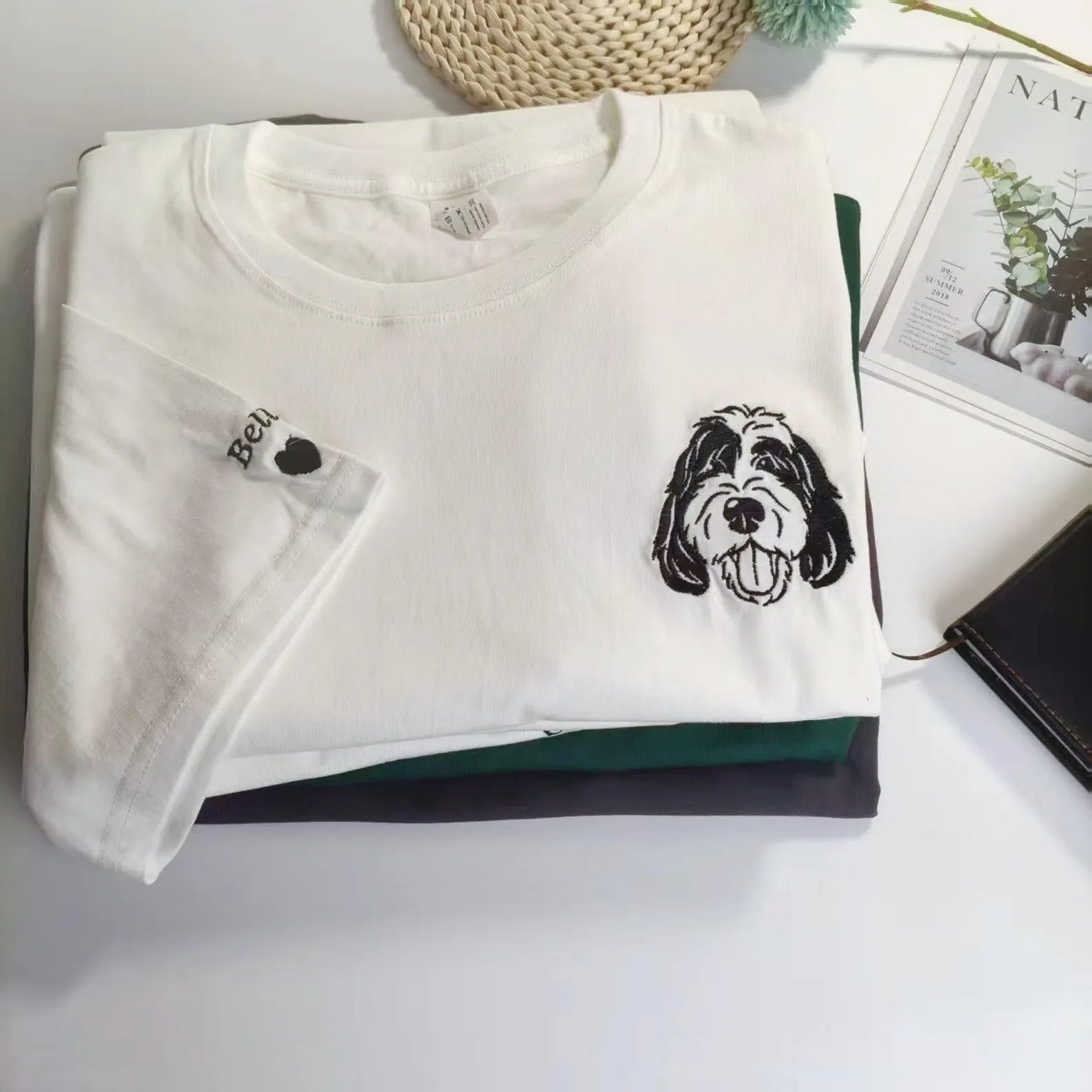 New Arrival! 刺繡です 写真オーダーメイドＴシャツ 愛犬・愛猫