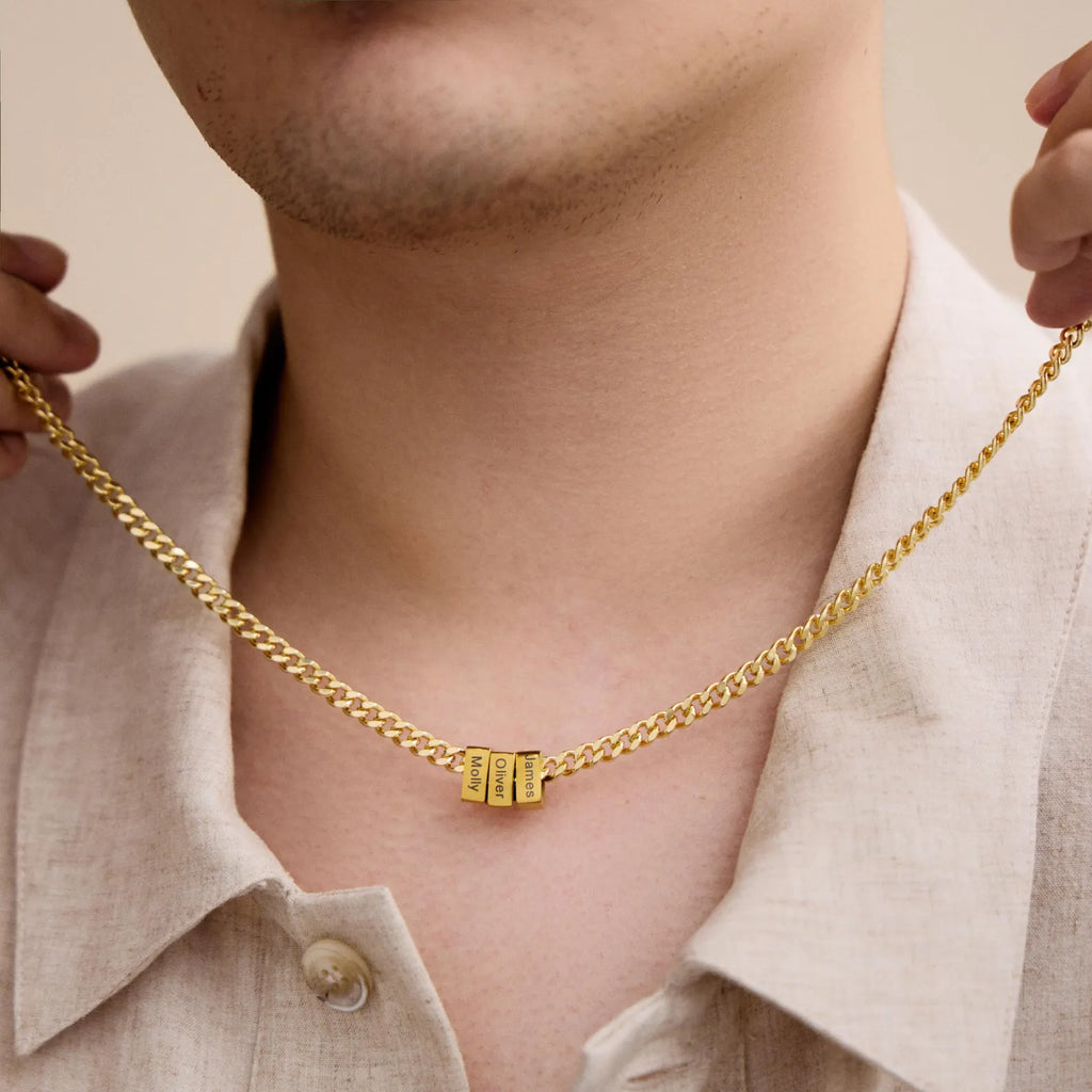 カスタムネームタグネックレス｜刻印入りメンズネックレス｜父の日ギフト