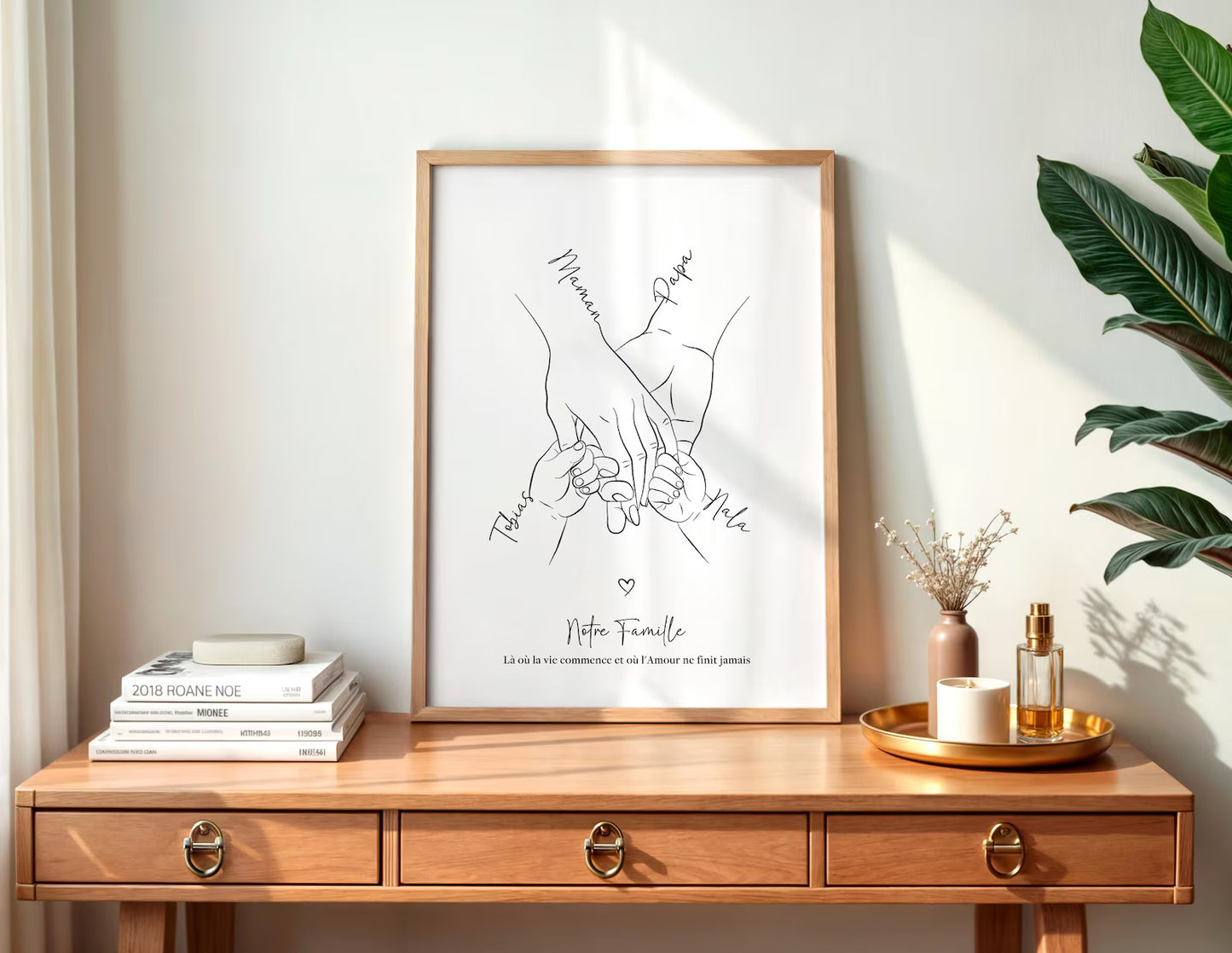 家族の絆を刻む 手形アート・キャンバス