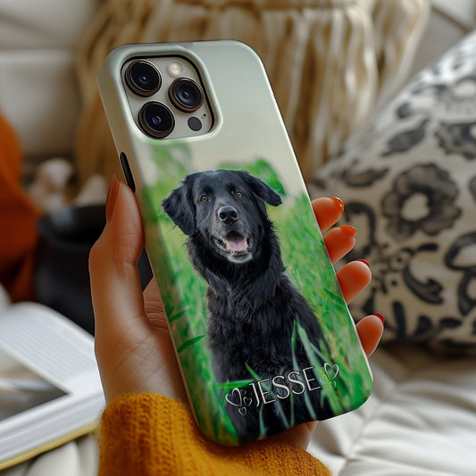 カスタマイズされたペットアバター携帯電話ケース iPhone 頑丈なカスタム写真入り