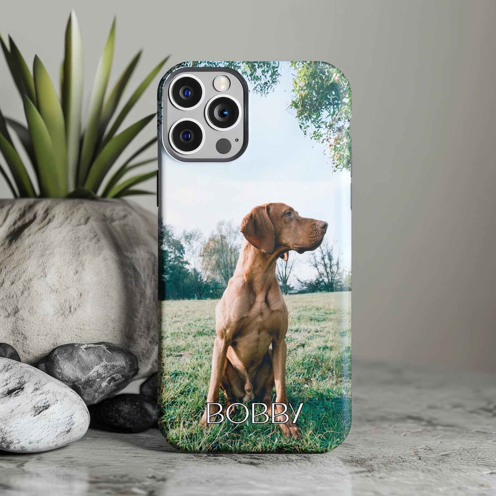 カスタマイズされたペットアバター携帯電話ケース iPhone 頑丈なカスタム写真入り
