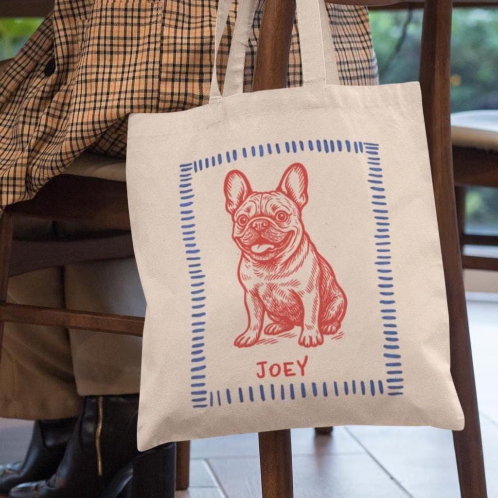 カスタムペット肖像トートバッグ