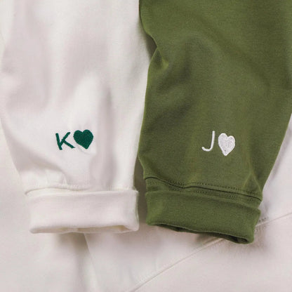 【名入れ可】ローマ数字刺繍 カップルパーカー