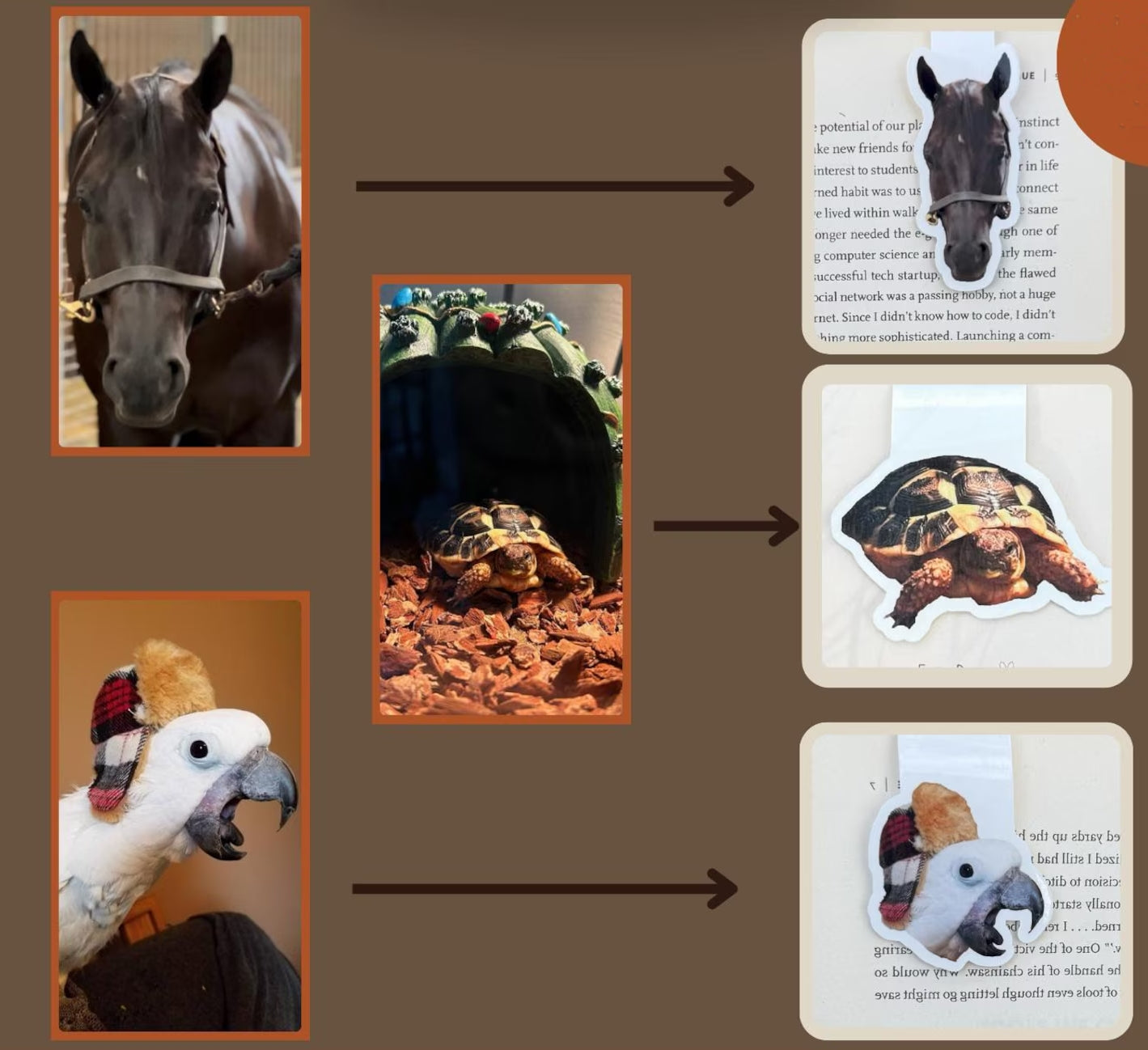 オーダーメイド ペットフォトブックマーク