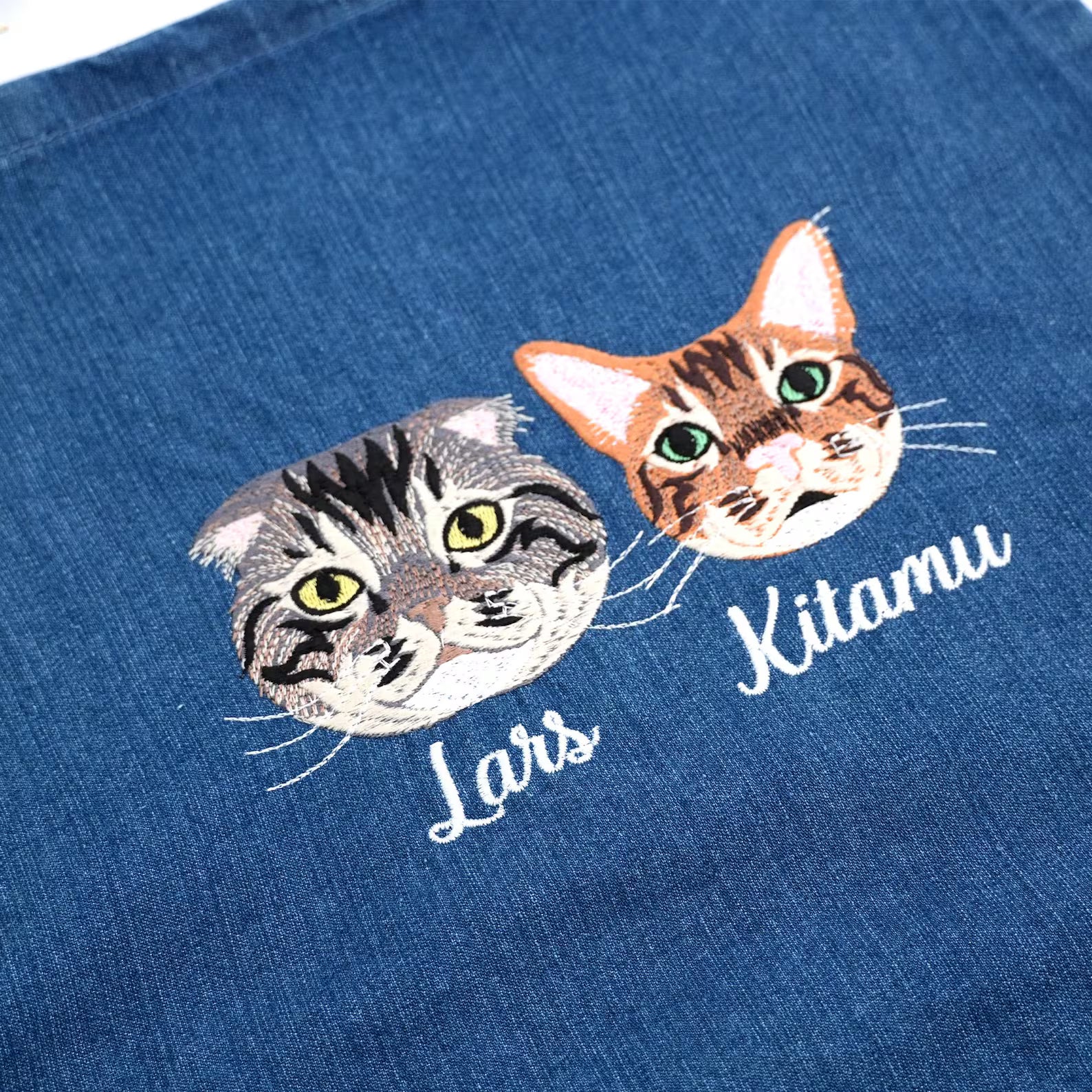 愛犬・愛猫の写真で作る 刺繍 オリジナルエプロン