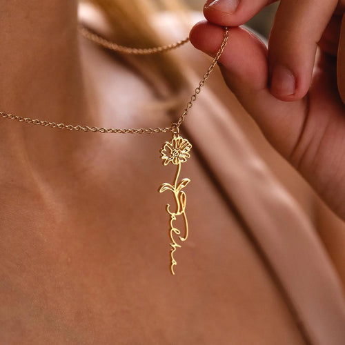 Birth Flower Birth Flower Necklace More than 50 flower series!