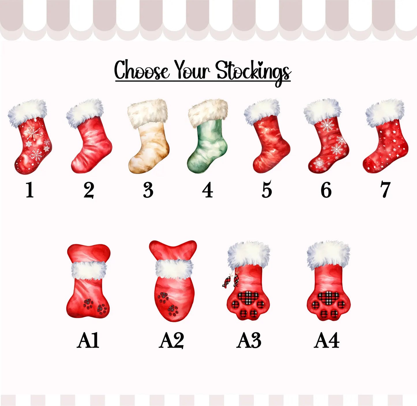 ❗️パーソナライズされたXmas靴下プリントキャンバス