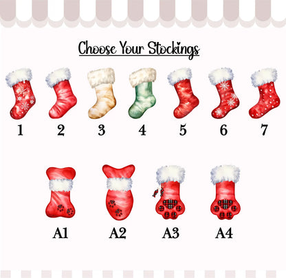 ❗️パーソナライズされたXmas靴下プリントキャンバス