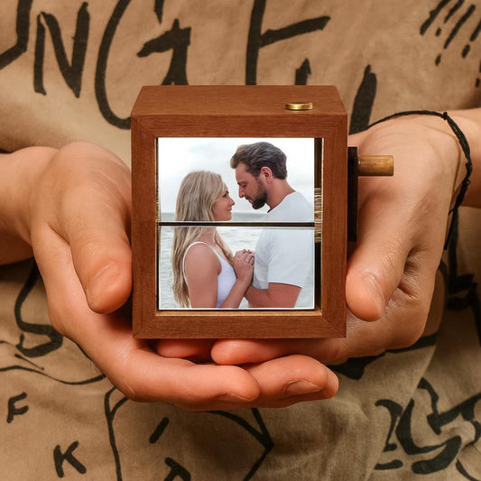 手回し式のカスタム写真アルバム🎵ペット｜家族｜カップル｜アニメ  アニメーションBOX