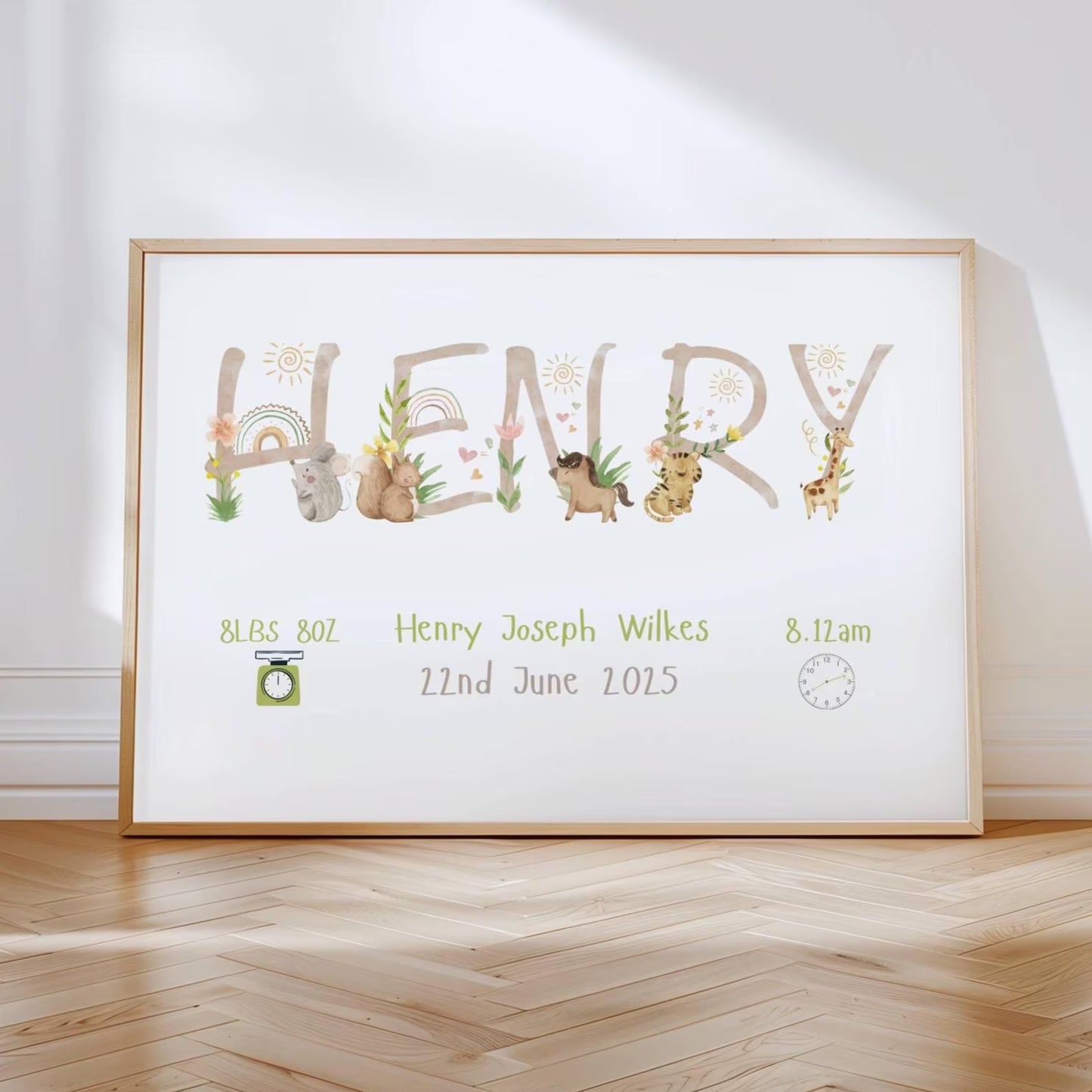 【名入れ】 メモリアル キャンバスアート お子様の誕生を祝う·世界に一つだけの記念品