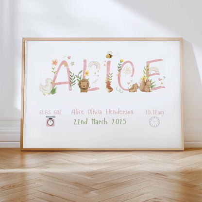 【名入れ】 メモリアル キャンバスアート お子様の誕生を祝う·世界に一つだけの記念品