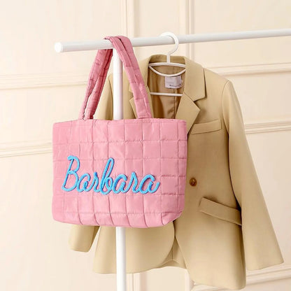 NEW ARRIVAL! 刺繍入りキルトナイロントートバッグ