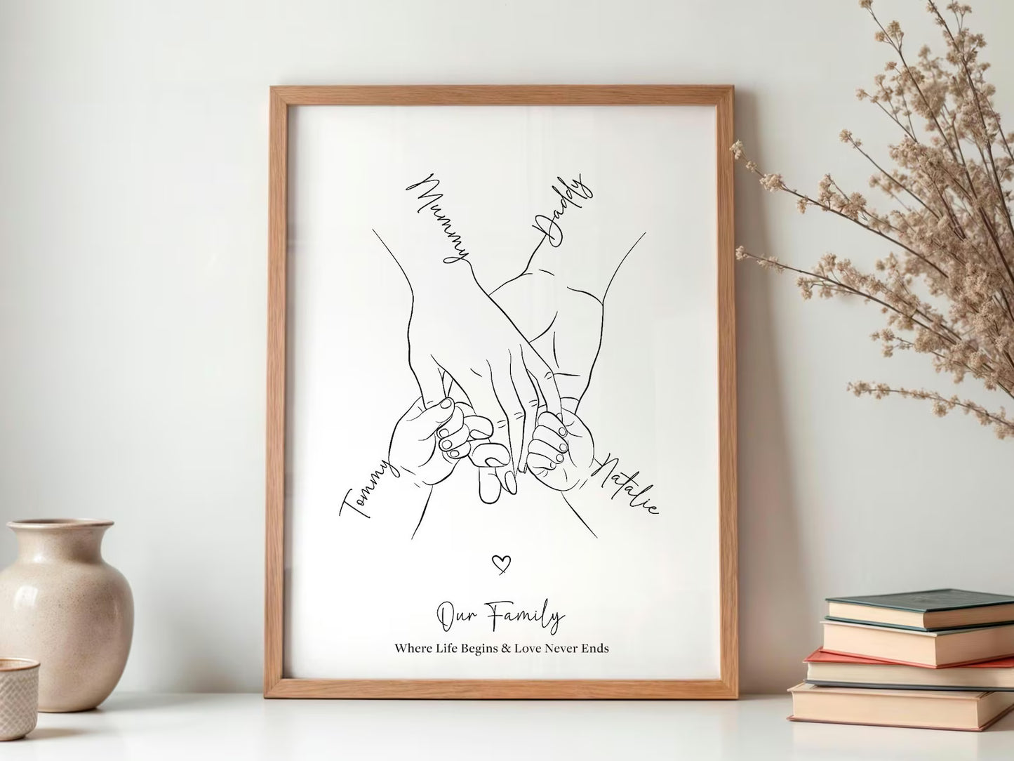 家族の絆を刻む 手形アート・キャンバス