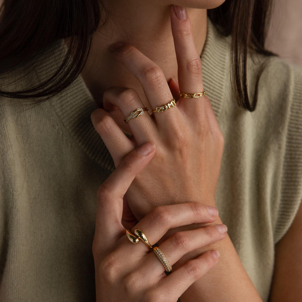 3Dバブルフォント カスタムネームリング
