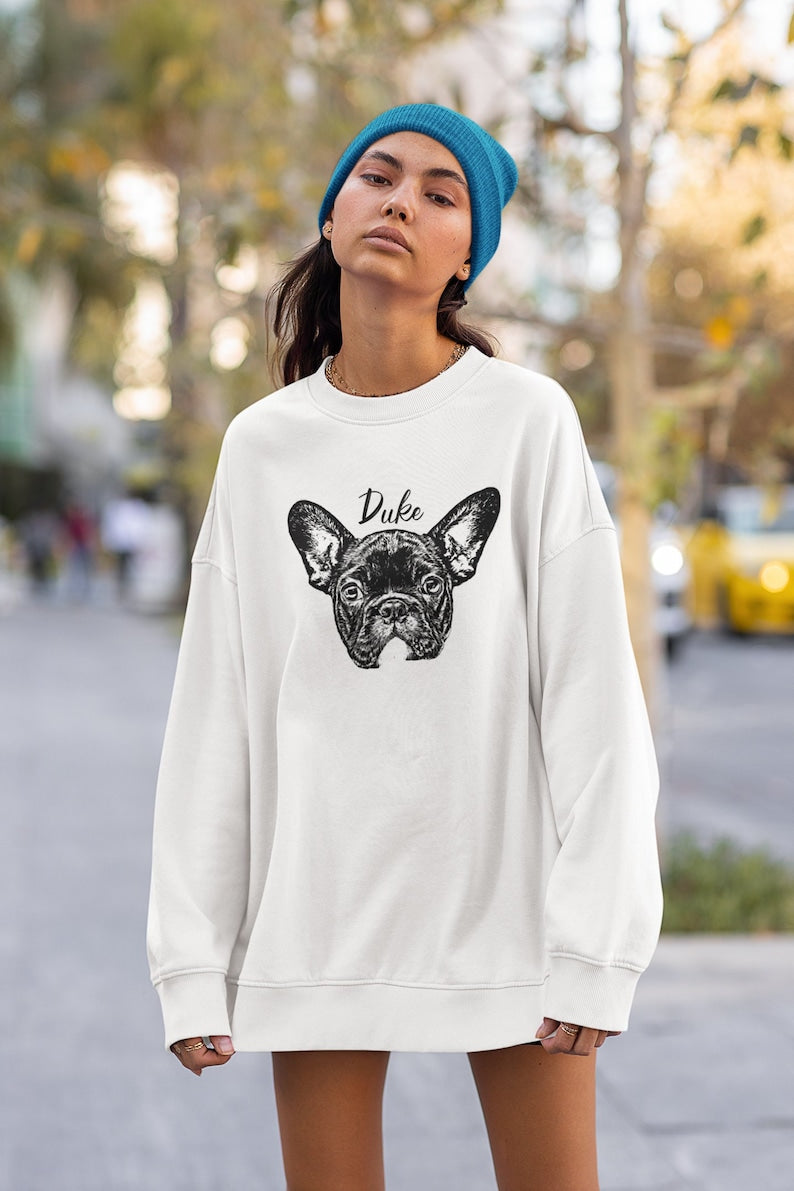 ❤️犬/猫/ペット/子供の写真を入れたカスタマイズされた長袖スウェットシャツ - Fallook