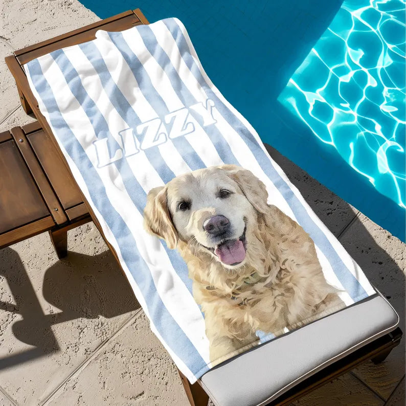 Original name beach towel ♪ Made-to-order beach