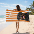 Original name beach towel ♪ Made-to-order beach