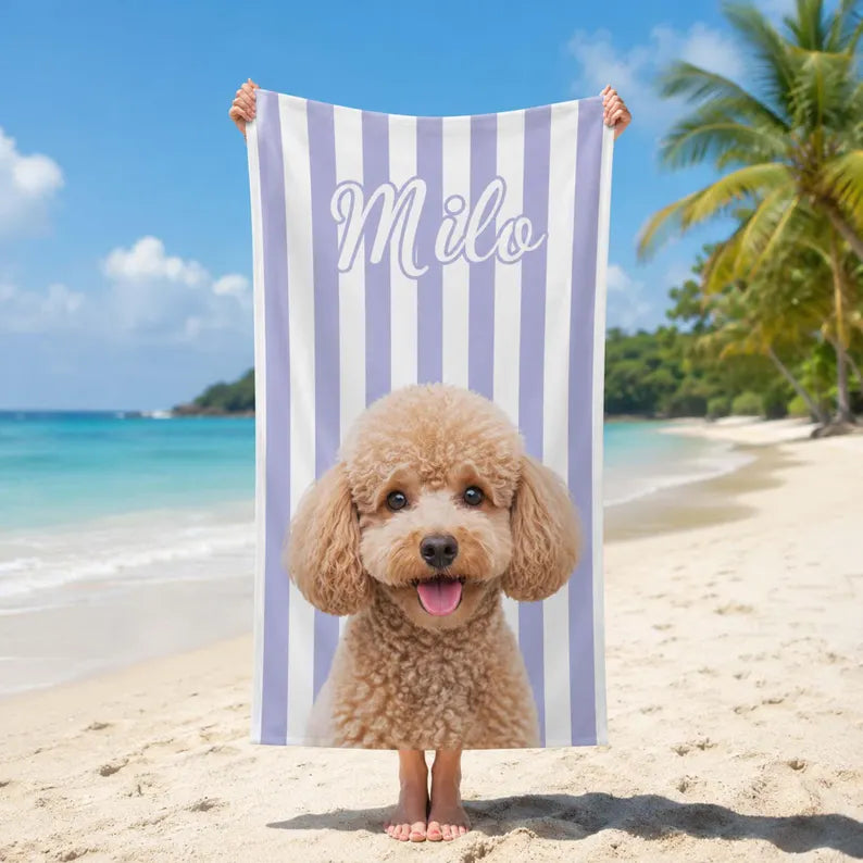 Original name beach towel ♪ Made-to-order beach