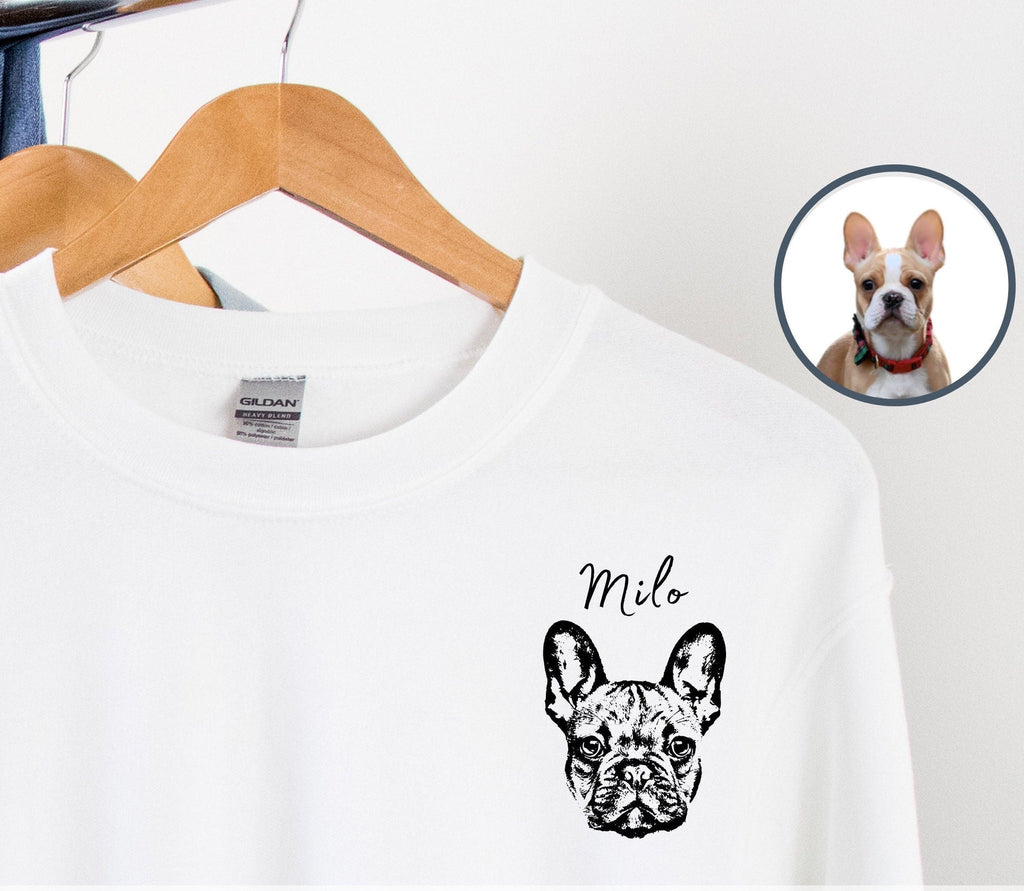 犬/猫/ペット/子供の写真 アバター を入れたカスタマイズされた長袖スウェットシャツ - Fallook