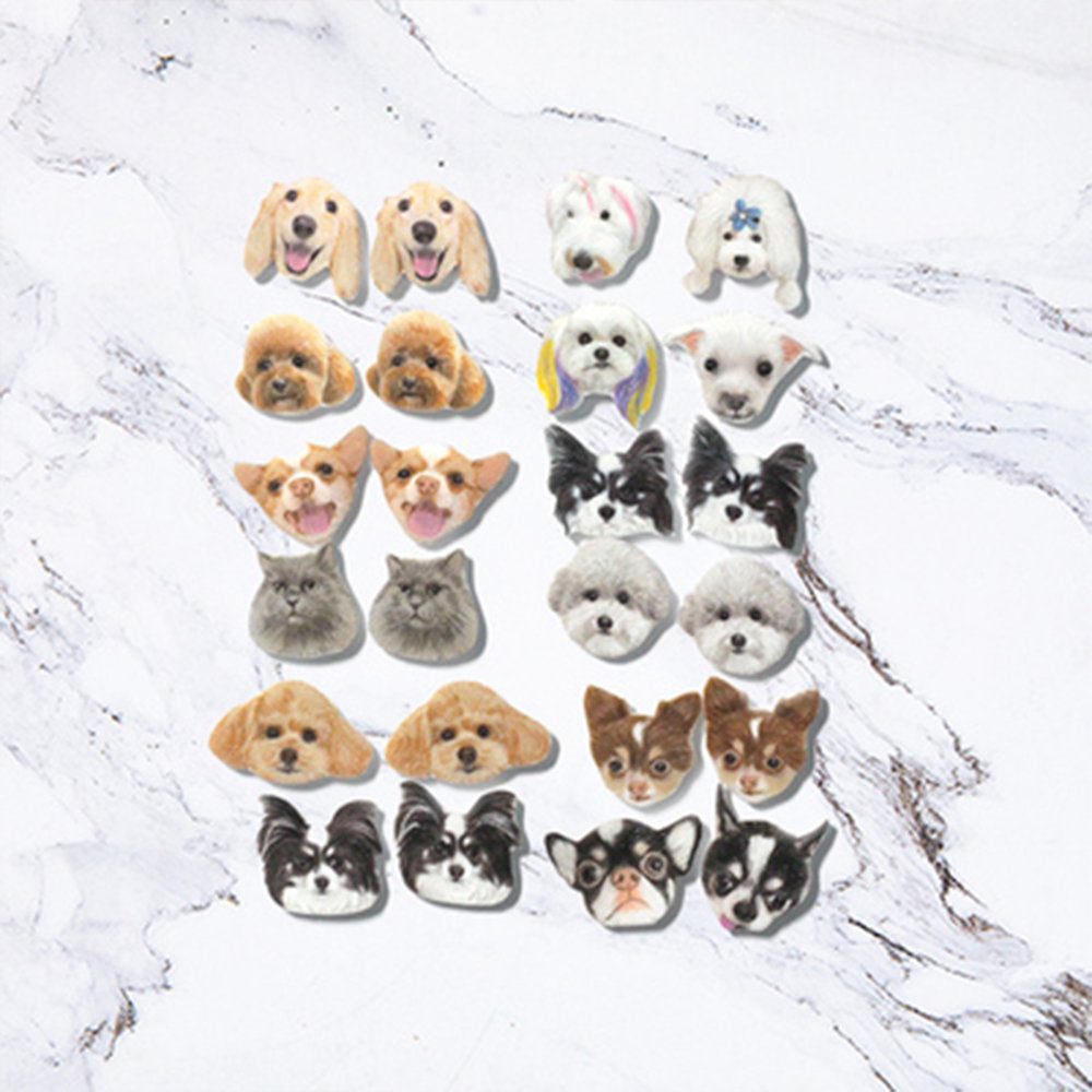 お写真入りから 可愛いうちの子ピアス♥誕生日プレゼント 記念日 - Fallook