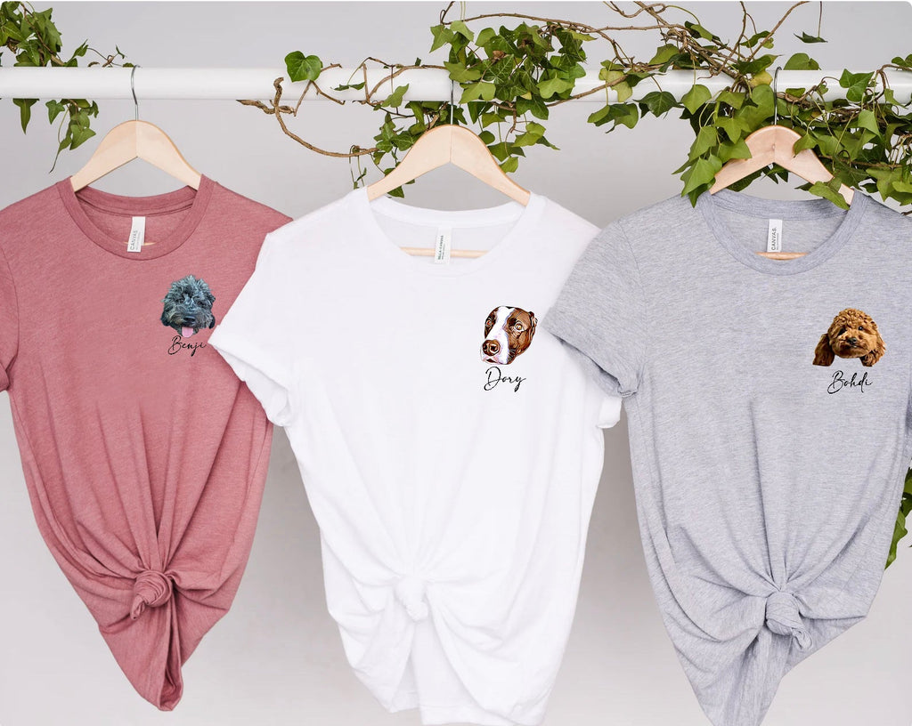 犬·猫 ペットの写真 アバター を入れたカスタマイズされた Ｔシャツ 大きなアバター カラフル - Fallook