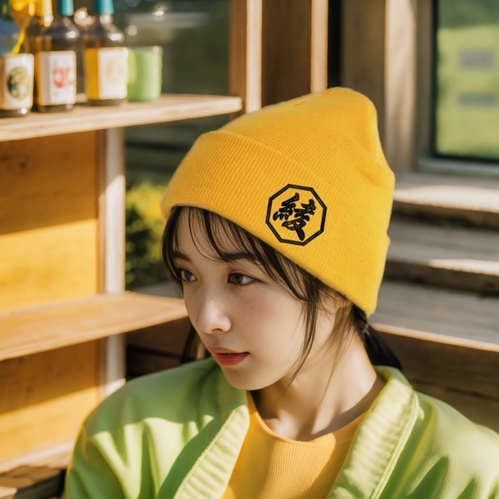 オーダーメイド·ニット帽·好きなテキストを追加しました【刺繍】🎵秋冬必須 - Fallook