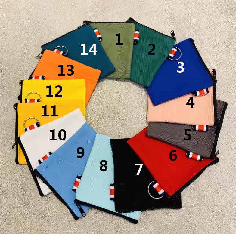 名前入り☆商店風☆小銭収納バッグ 四角